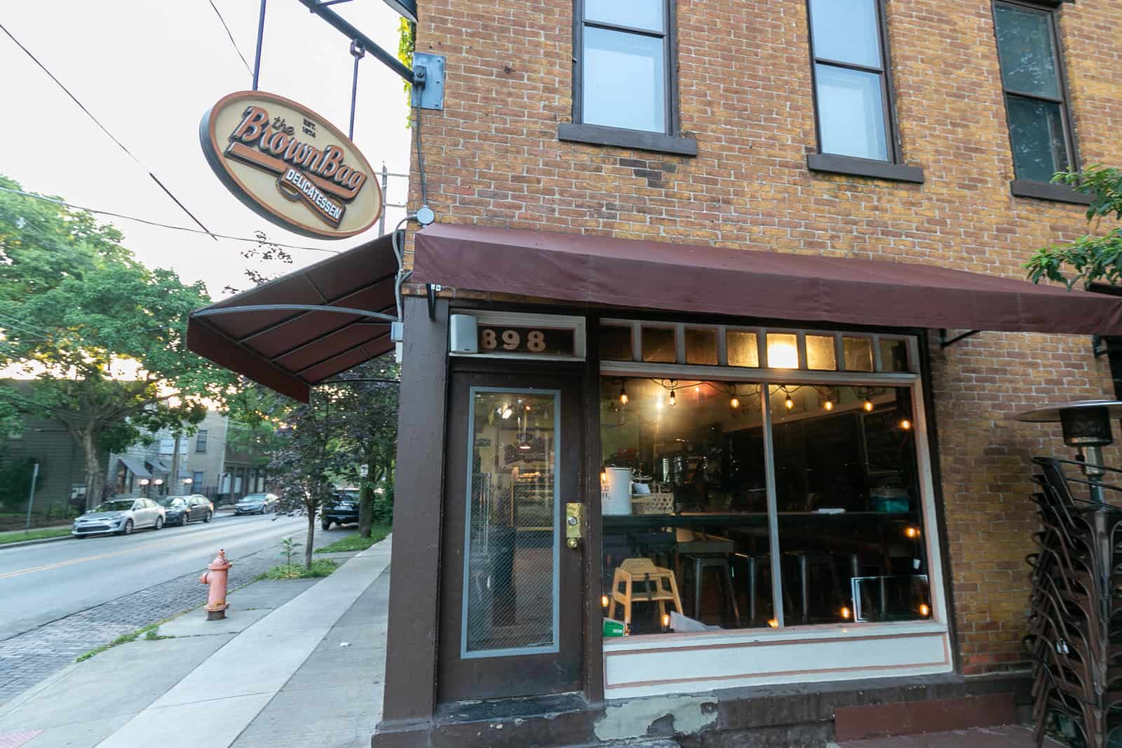Brown Bag Deli storefront in German Village