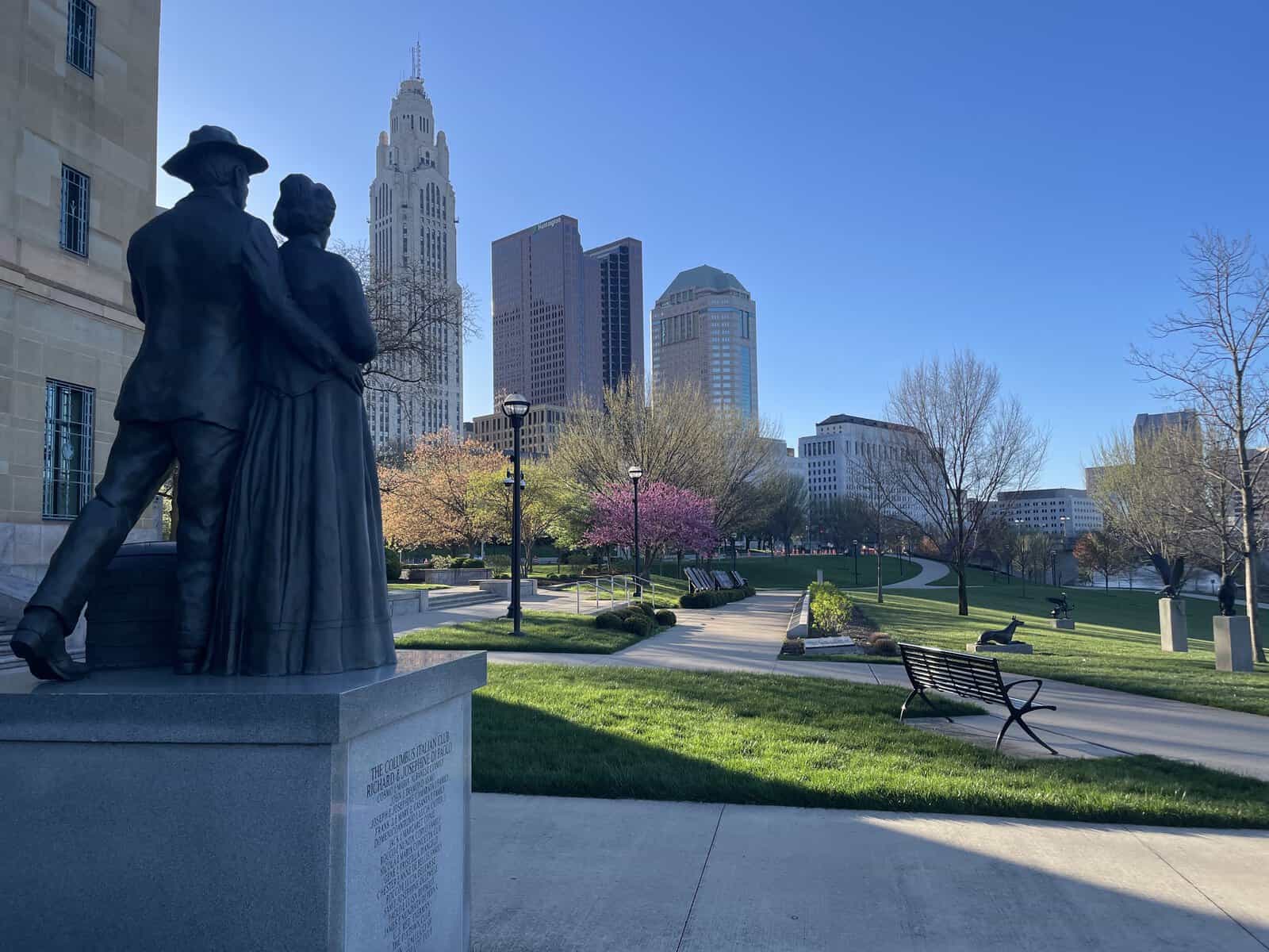 View of downtown Columbus from German Village