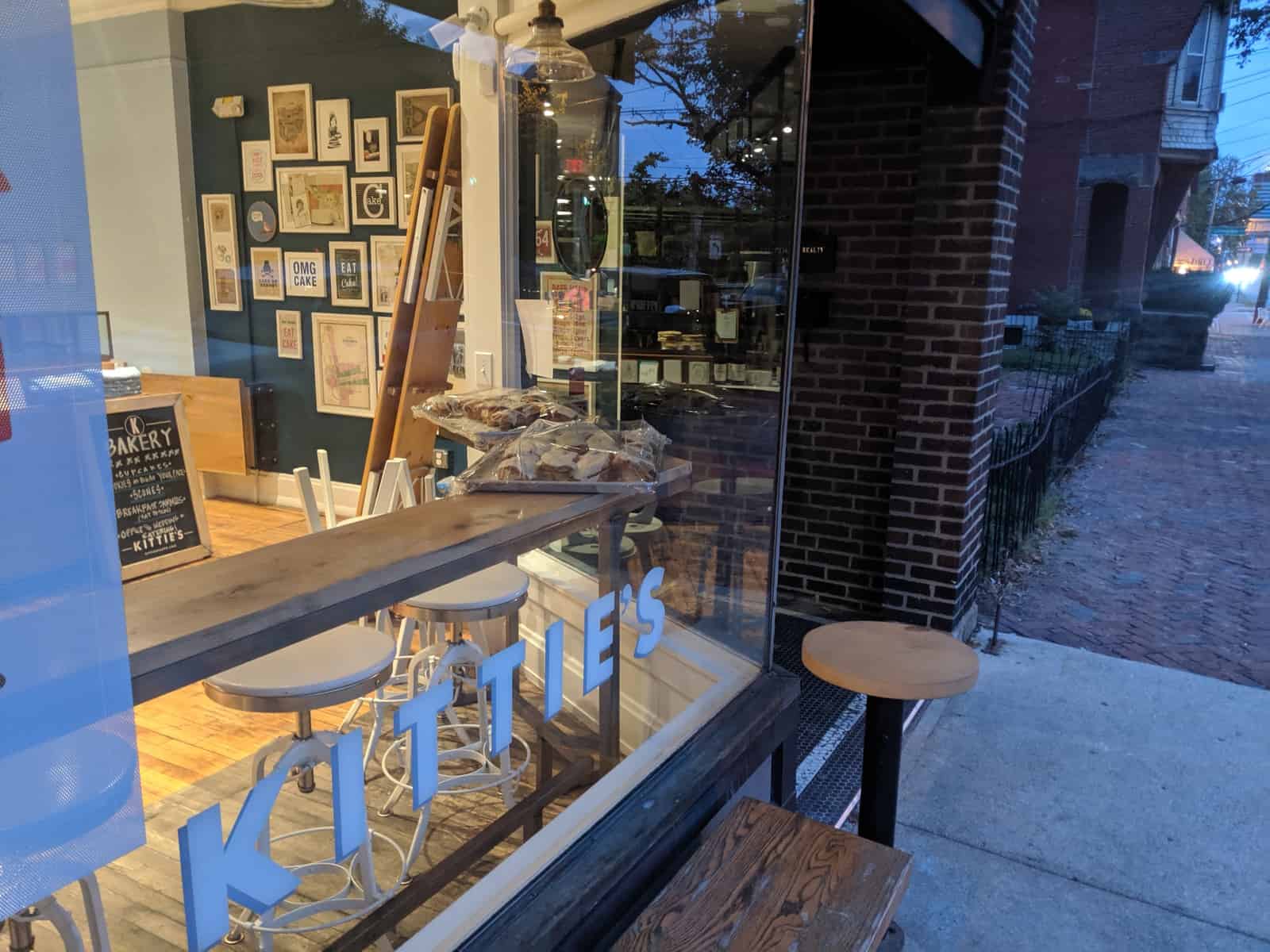 Fresh cinnamon rolls at Kittie's Cakes in German Village