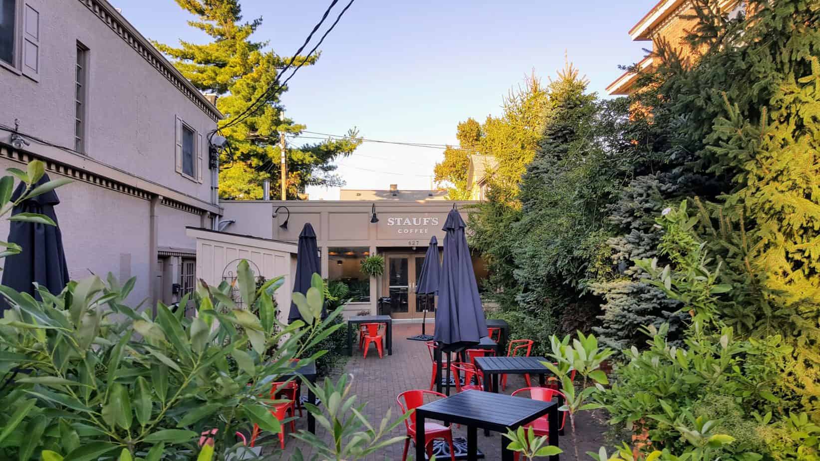 Stauf's Coffee Roasters patio in German Village