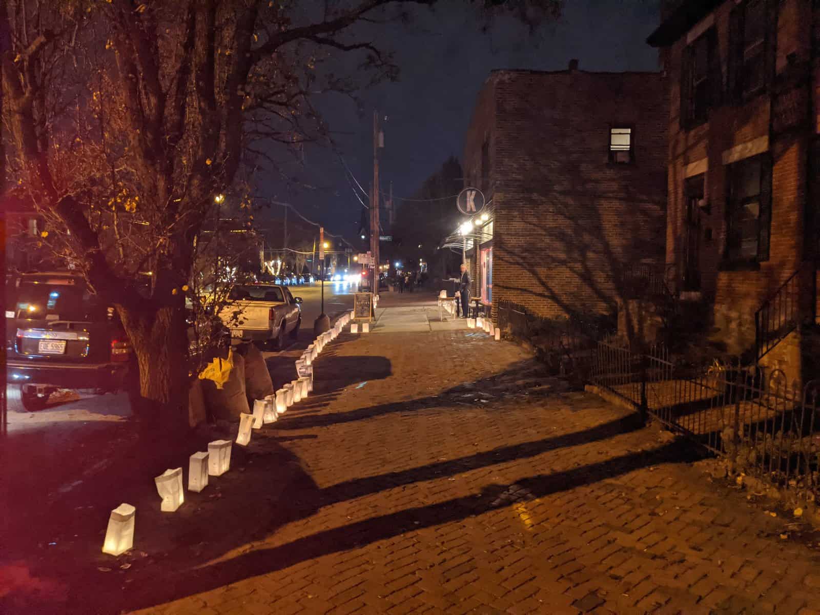 Crowds enjoying Village Lights in German Village